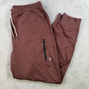 Vuori Joggers Mens XL Red Sunday Lined Stretch Active Performance Drawstring Gym